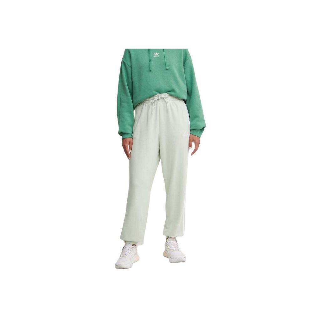 adidas Women Elastic Drawstring Knit Sweatpants, Casual Daily Sports Bottoms Light Green IY4236