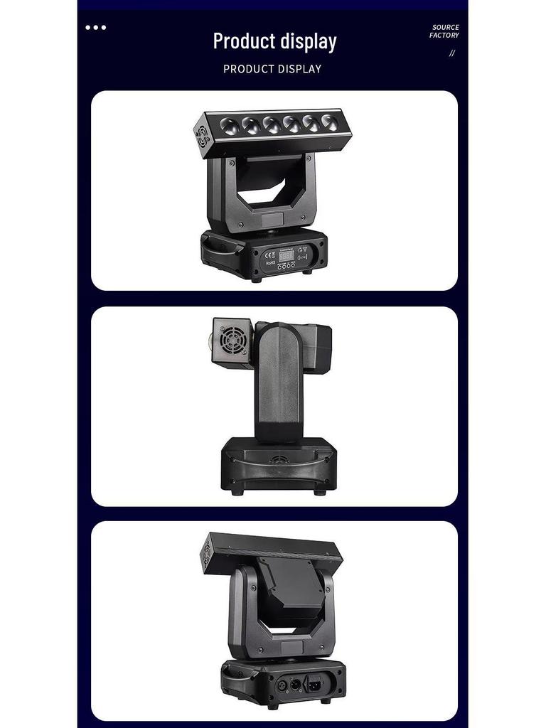 RGBW Wash Light Bar with 6 High-Brightness LEDs for Stage, KTV, Live Rooms & Background Ambiance