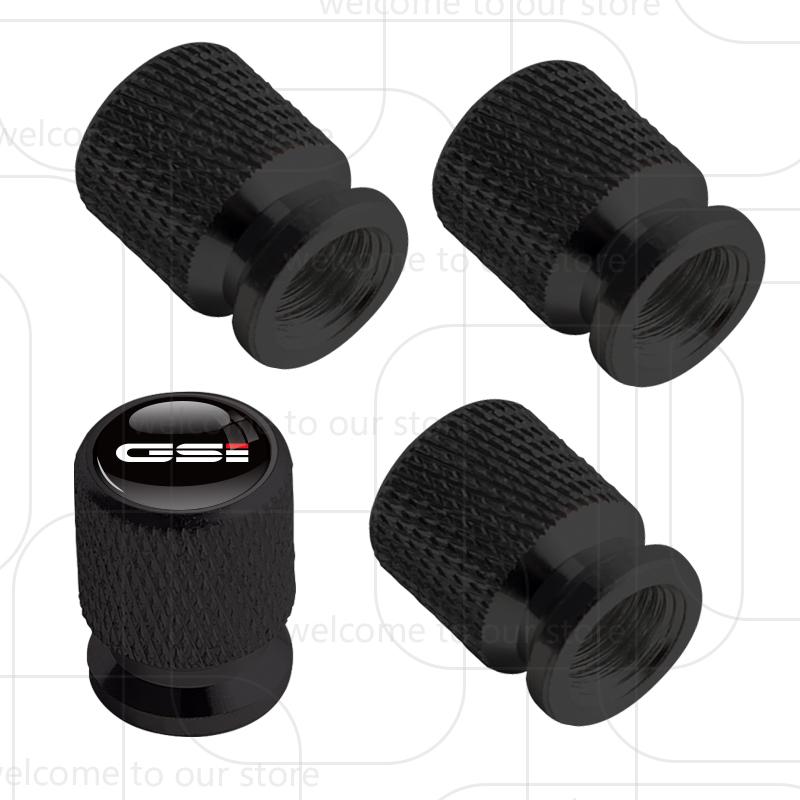 4Pcs Car Tire Valve GSI Emblem For Opel Mokka Insignia Corsa Antara OPC VXR8 Astra Aluminum Air Port Stem Cover Caps Dust Covers