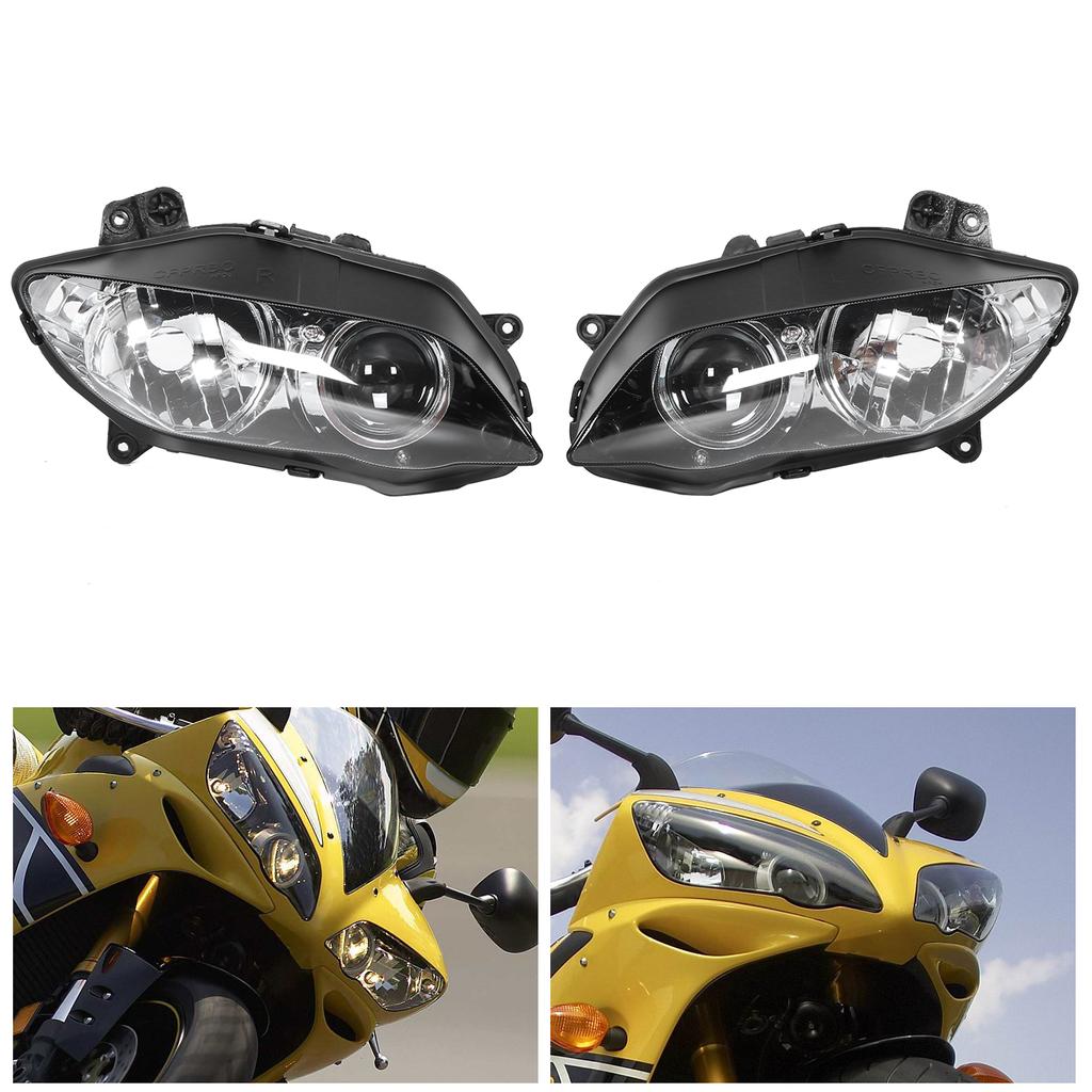 Motorcycle Headlight Assembly Housing Lens Fit for Yamaha YZF 1000 R1 20042006