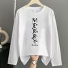 (Asian Size) Style Merry Christmas New Year Graphic Tee Women Autumn Winter Casual Fashion Top O-neck Clothing Print T Shirt Long Sleeve T-shirts