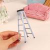 Miniature Ladder Figurine for Kids Creative Pretend Play 1/12 Scale Doll House Accessory Realistic Model Ladder Figure