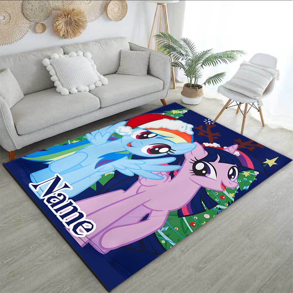 Little Pony (16) Customize your name rug, office chair cushion, home bedroom living room gift.