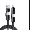 PD Two-in-One Braided Fast Charging Cable for Apple & Huawei