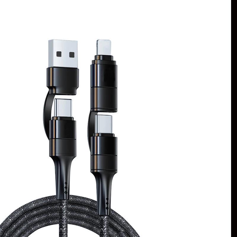 PD Two-in-One Braided Fast Charging Cable for Apple & Huawei