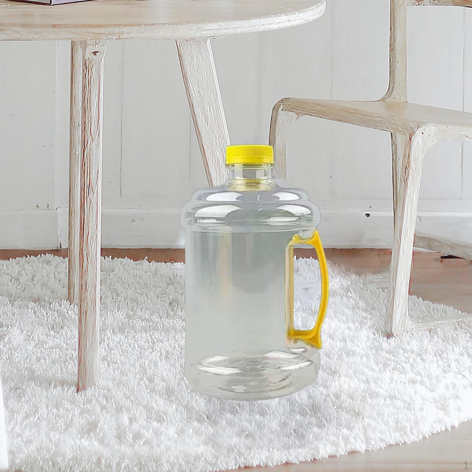 

Reusable Water Bottle Jug 1.5L Easy Grip Carry Empty Versatile with Screw Cap Bucket for жовтий