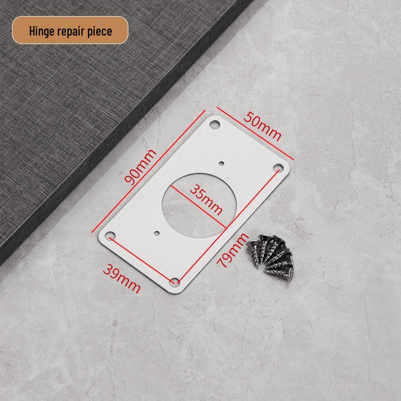 Stainless Steel Cabinet Door Hinge Repair Plate