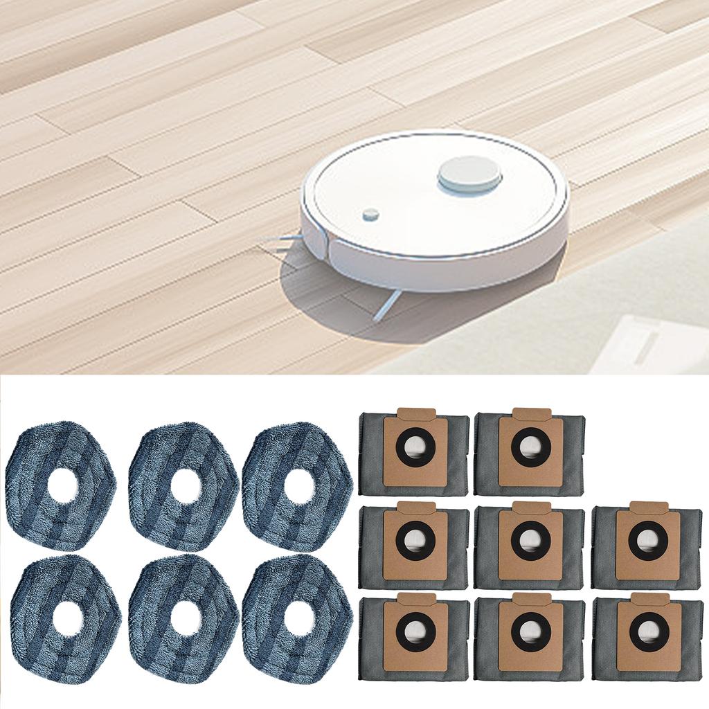 Mantenimiento de aspiradora multisuperficie incluye 6 mopas lavables y 8 bolsas de polvo desechables Accesorios para X10 Omni