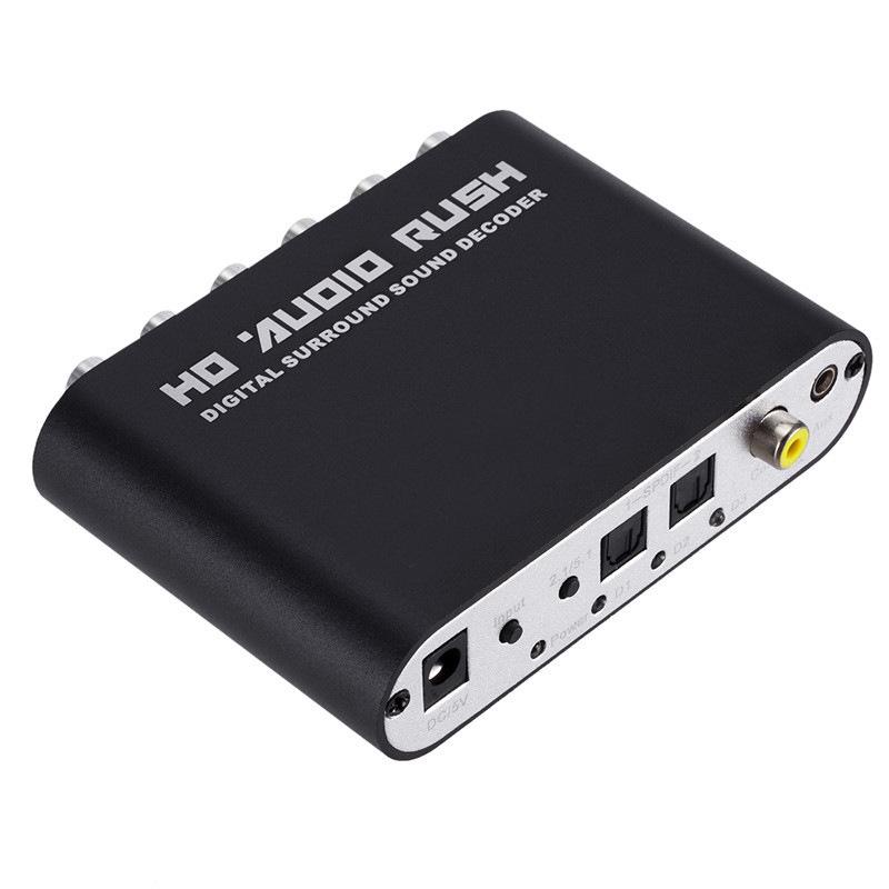 5.1 Channel DTS Dolby AC-3 Audio Decoder: Digital Optical/Coaxial To Analog RCA Converter
