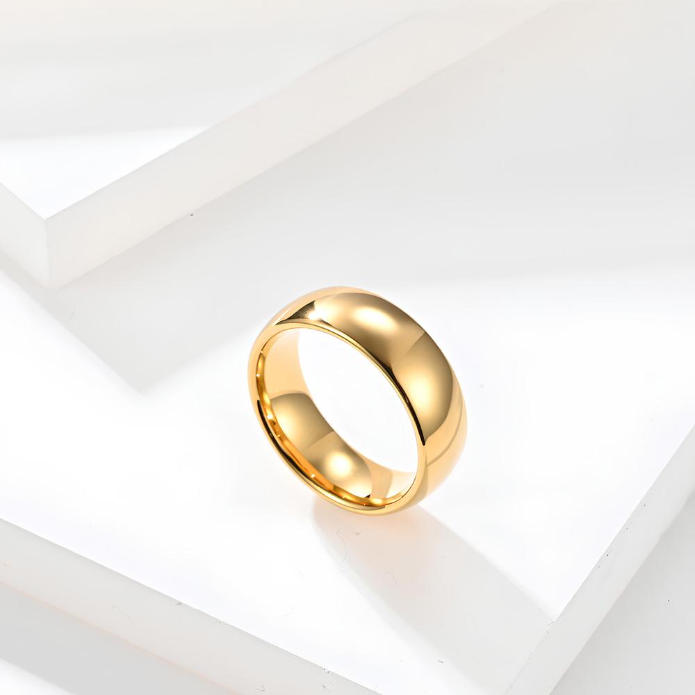 Tungsten Carbide Wedding Rings for Women and Men Classic Comfort Fit Dome Bands Simple Gothic Style Engagement Rings