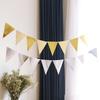 Metallische Wimpelkette Geburtstagsparty Dreieckige Wimpel Dekoration Foto-Requisiten für Erwachsenen-Teenager-Geburtstagsfeier-Dekoration