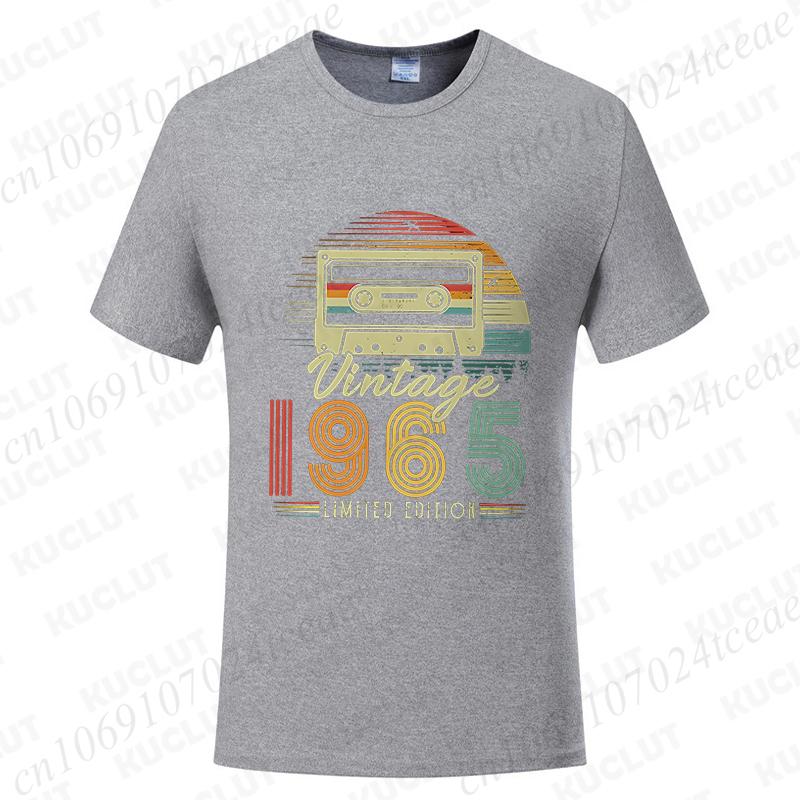 Unisex Vintage 1965 Print T-shirts for Unisex WoUnisex Birthday Vintage Letter Design Tshirt Short Sleeve Clothes Fashion Casual Tee Clothing