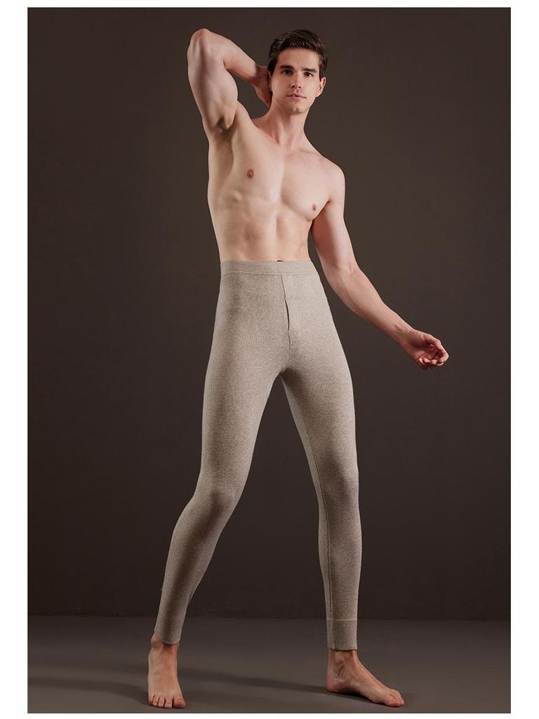 Men's and Women's High Waist Wool Cashmere Pants - Thick & Slim Fit for Winter Base Layer Wear