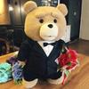 8 estilos Filme Urso de Pelúcia Ted 2 Brinquedos de Pelúcia com Avental Animais de Pelúcia Macios 45cm Um presente de aniversário para um bom amigo
