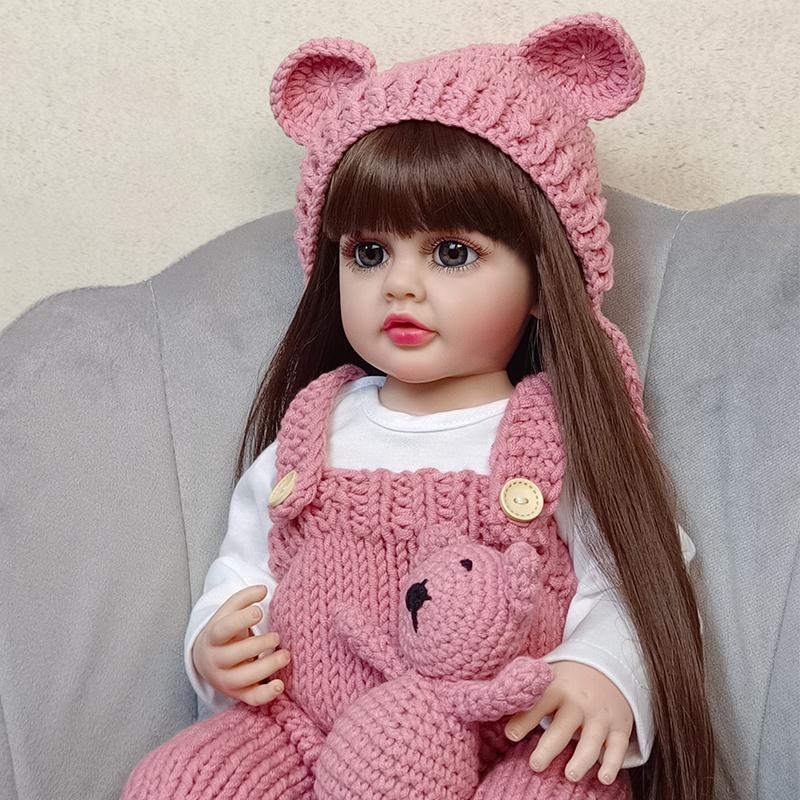 Realistické celosilikonové panenky Baby Bebe 55CM Reborn Vinylové panenky pro novorozence, princezna, batole, hračka dárek
