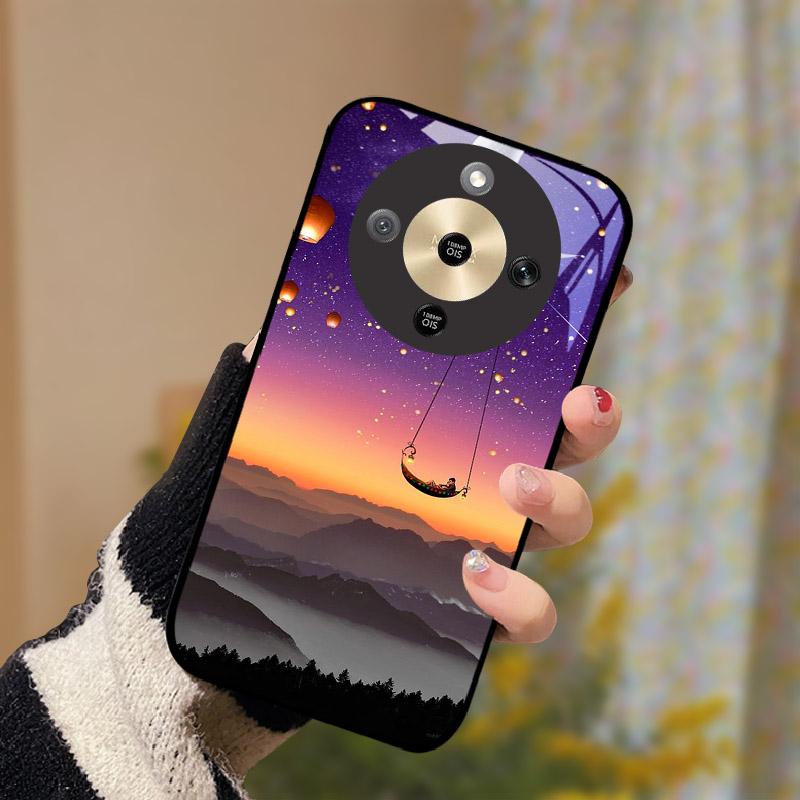For Honor X9d 5G Case Fashion Tempered Glass Back Cover For Honor X9d 6.79" Bumper Camera Protection Shockproof Fundas Coque