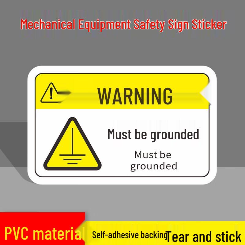 WEZHO Grounding Safety Warning Label