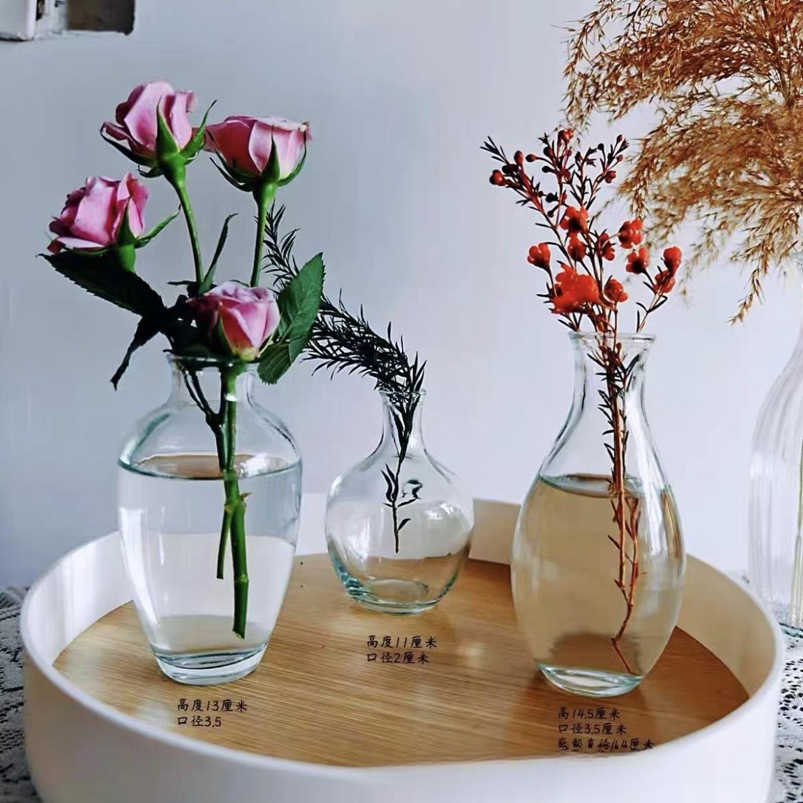 

3psc Simple Creative Small Vase Set Water-conditioned Flower Arrangement Household Living Room Desktop Decoration