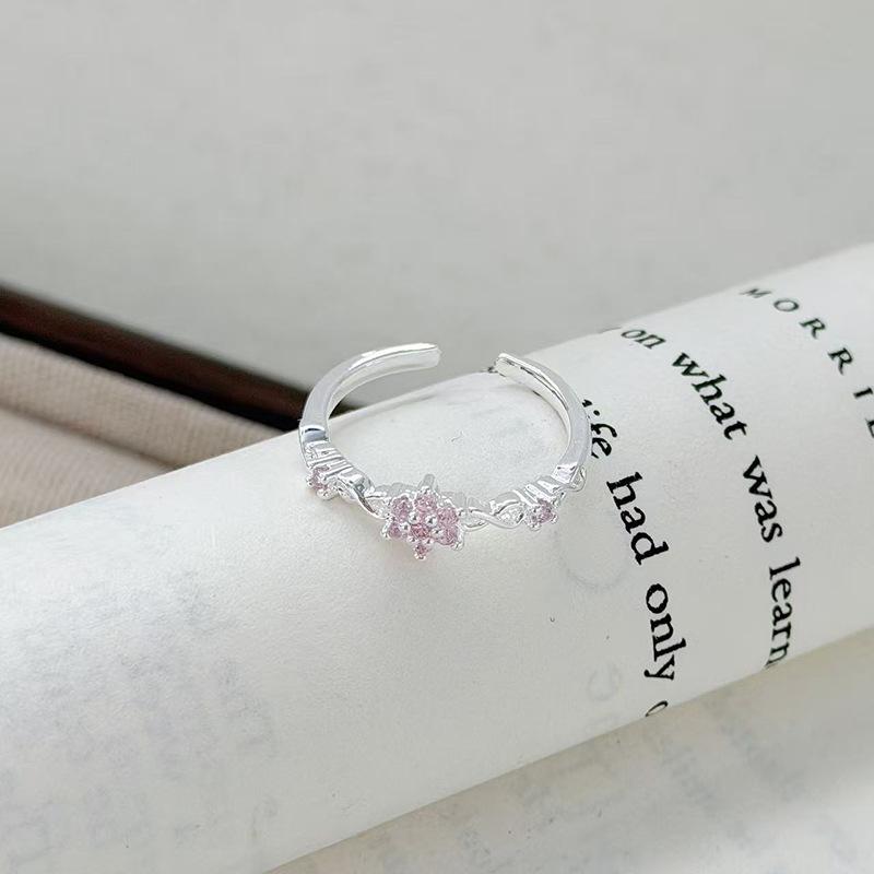 Wind Fashion Super Fairy Love Zir*****Pen Ring Niche High Sense Stacking Wearing Personalized Ring