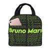 Custom Bruno Mars Pop Music Resuable Lunch Box for Women Multifunction Artist Thermal Cooler Food Insulated Lunch School Student