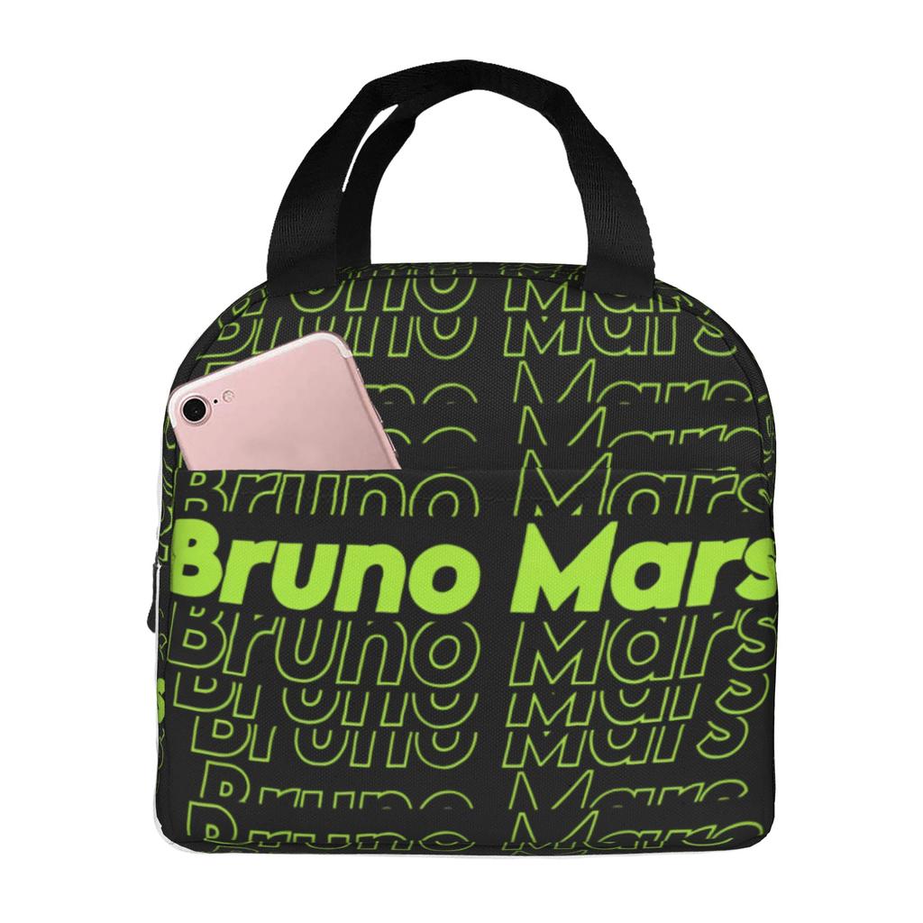 Custom Bruno Mars Pop Music Resuable Lunch Box for Women Multifunction Artist Thermal Cooler Food Insulated Lunch School Student