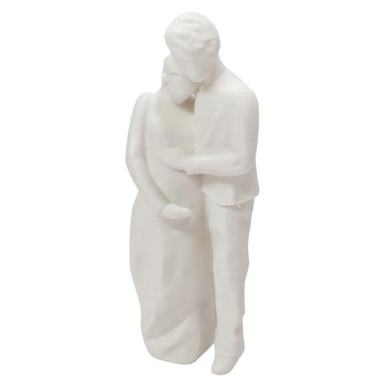 Smooth Edge Figurine 3D Printed Couple Figurine, Husband And Pregnant Wife Embrace Sculpture, Romantic Healing Atmosphere Decor Lover Statue for Home