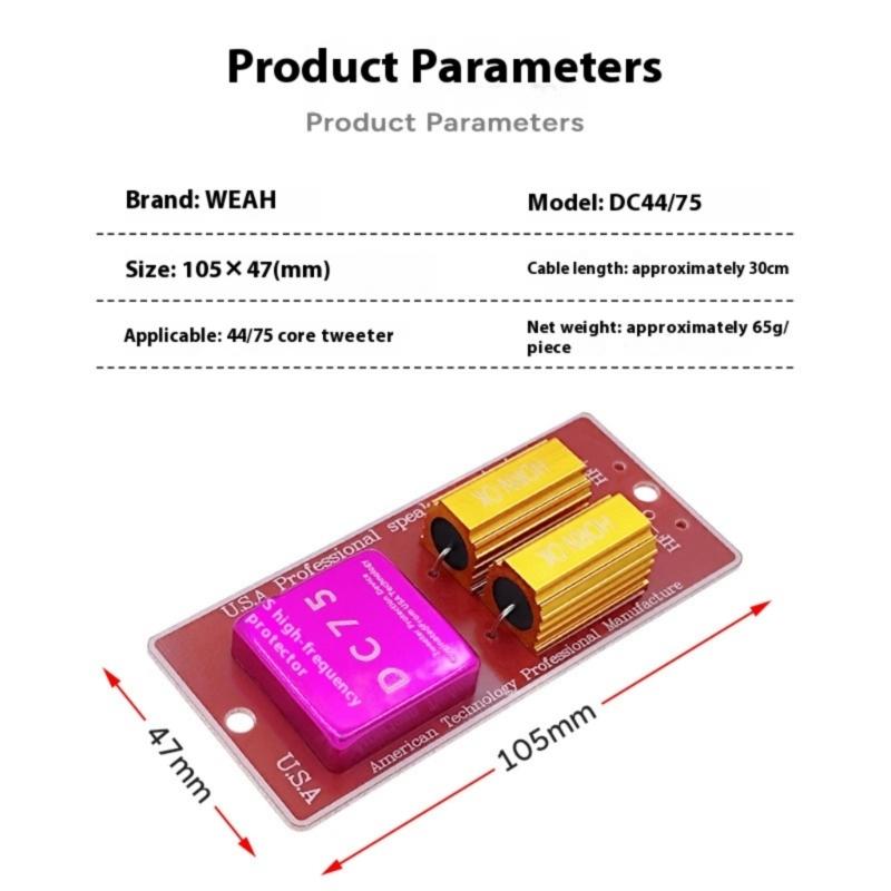 Professional Tweeter Protector with Fast Response Overloading Defense ABS & Metal for High Current Sound Systems