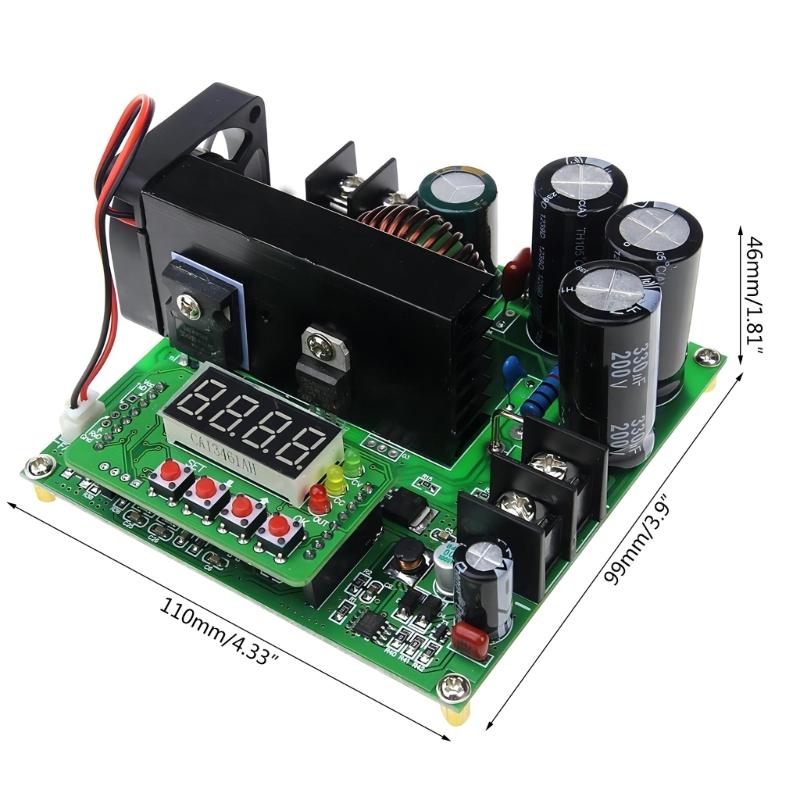 Boost BuckerConverter, DC8-60V To 10-120V Output Adjustable PowerSupply Regulator Module,15A Step Up Converters