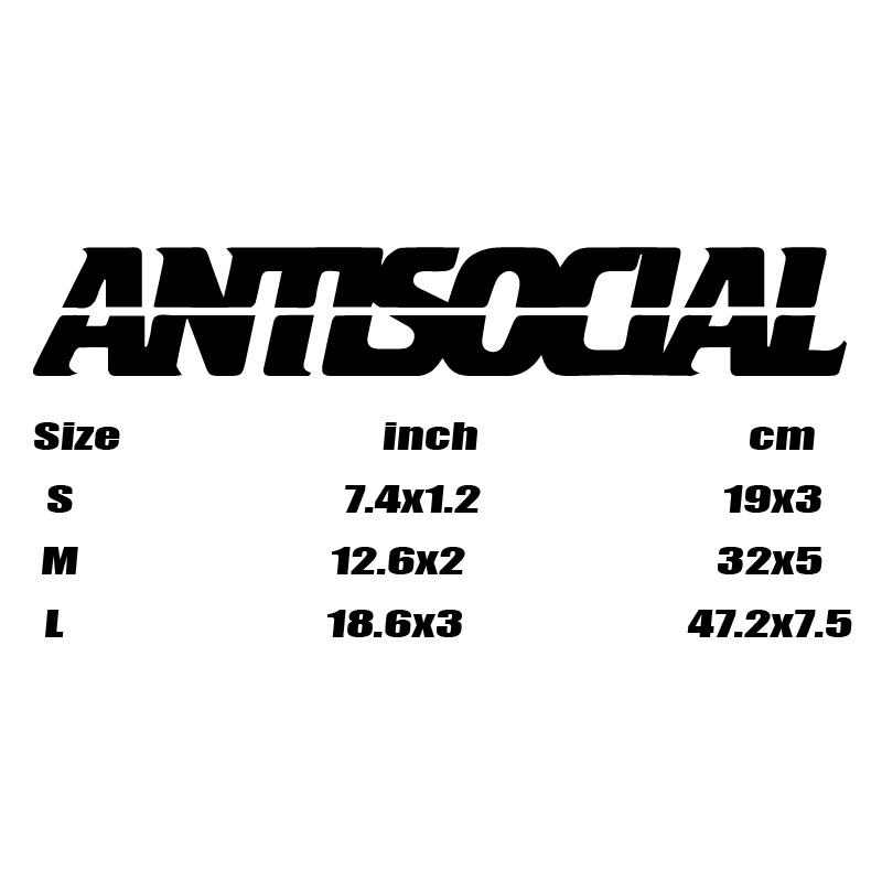 "ANTISOCIAL"Stickers,cool & Funny stickers,Decoration for Car Truck Motorcycles  Laptop
