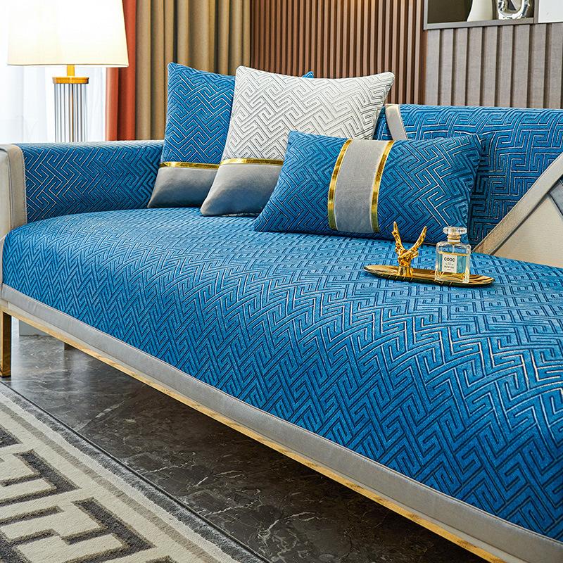Light Luxury Sofa Cushion Non-Slip Modern Four Seasons Universal New Summer Non-Slip Seat Cover Cover Cloth Covers Thickened
