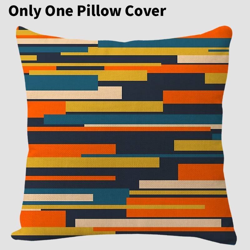 Geometric Linen Pillow Cover For Living Room Sofa Decor With Vintage Design