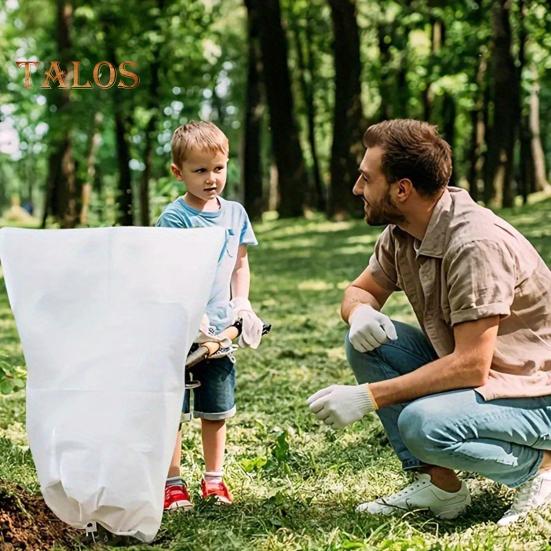 4 шт. чехлы для растений защита от заморозков затягивающийся шнурок защитный мешок — фото 6