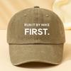 Letter Printed Washed Baseball Cap Outdoor Men's Fishing Hat Outdoor Camping Party Casual Fishing Hat