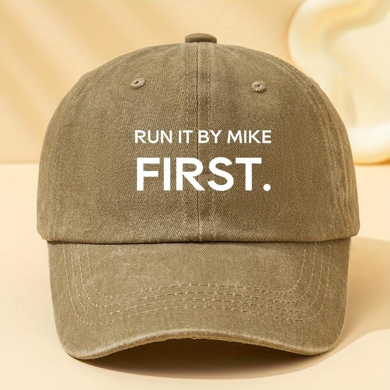 Letter Printed Washed Baseball Cap Outdoor Men's Fishing Hat Outdoor Camping Party Casual Fishing Hat