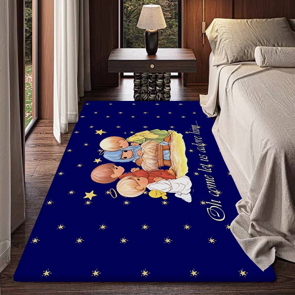 Precious Moments Cute Floor Mat INS Style Soft Bedroom Floor House Laundry Room Mat Anti-skid Household Carpets