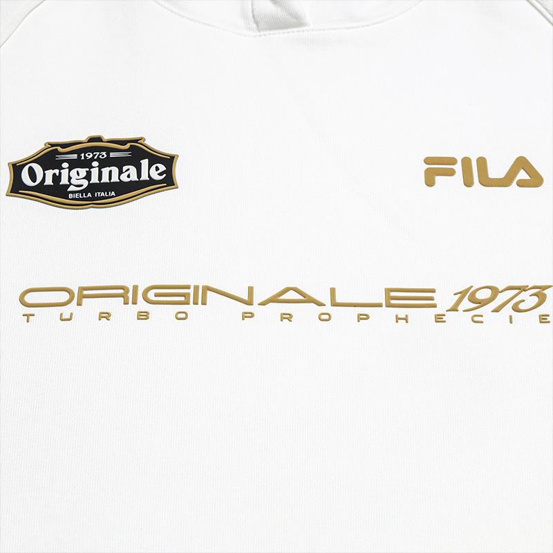 FILA Original Simple Comfortable Pullover Sweatshirt Women sweatshirt Cloud-Mushroom-White F11W639202FWT