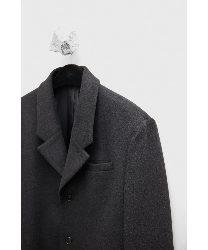 Youth Heavy Wool Half Coat - Charcoal Gray