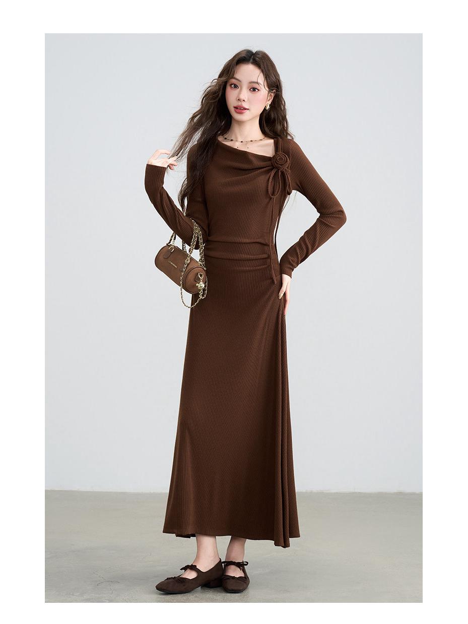 

Elegant Women s Autumn & Winter French Dress 2025 - New Christmas & New Year s Red Outfit Extra Large