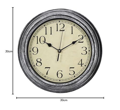 matakoko315 Wall Clock Antique Gray Silver