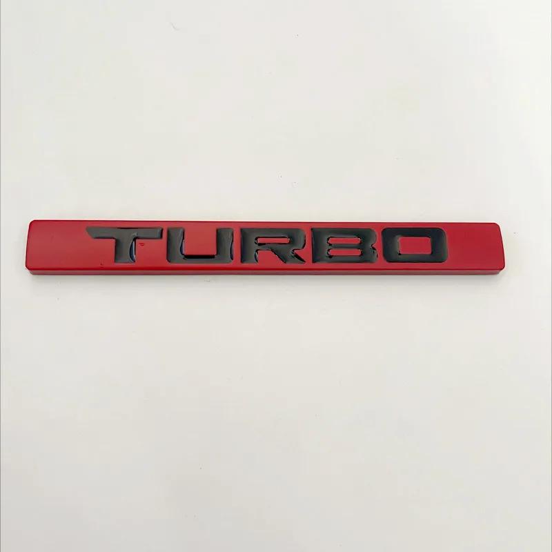 New 3D Metal Turbo Logo Car Rear Trunk Emblem Badge Sticker Accessories For Hot Volkswagen Ford Nissan Toyota Honda Volvo Opel