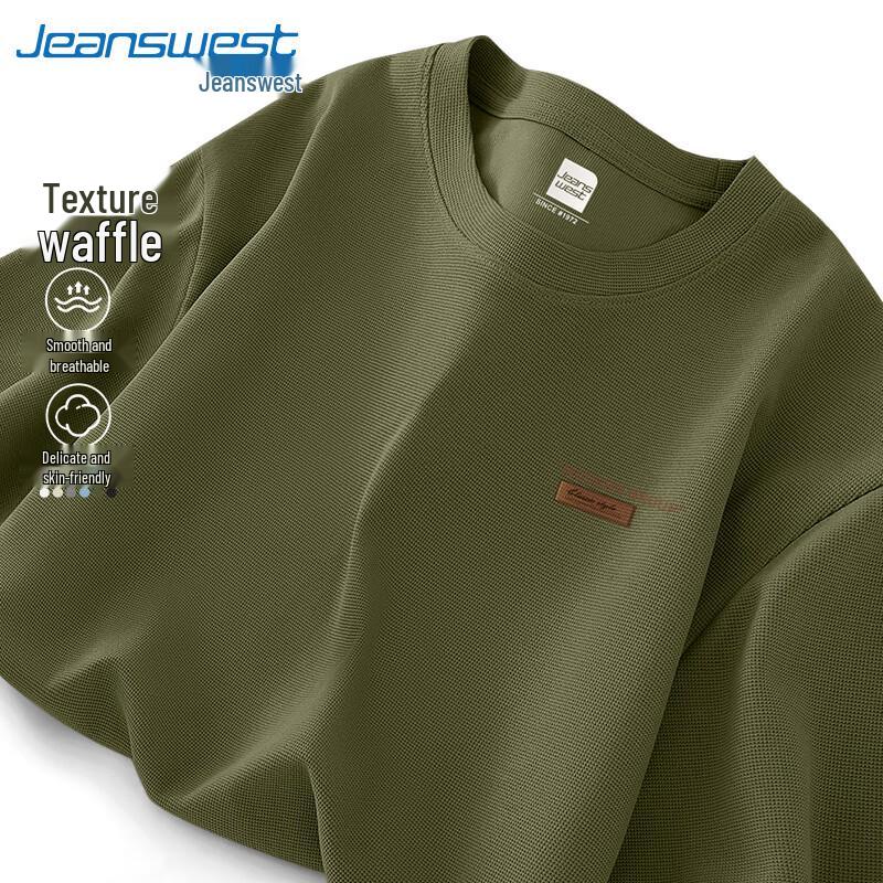 Jeanswest Men s Waffle Knit Short Sleeve T-Shirt M