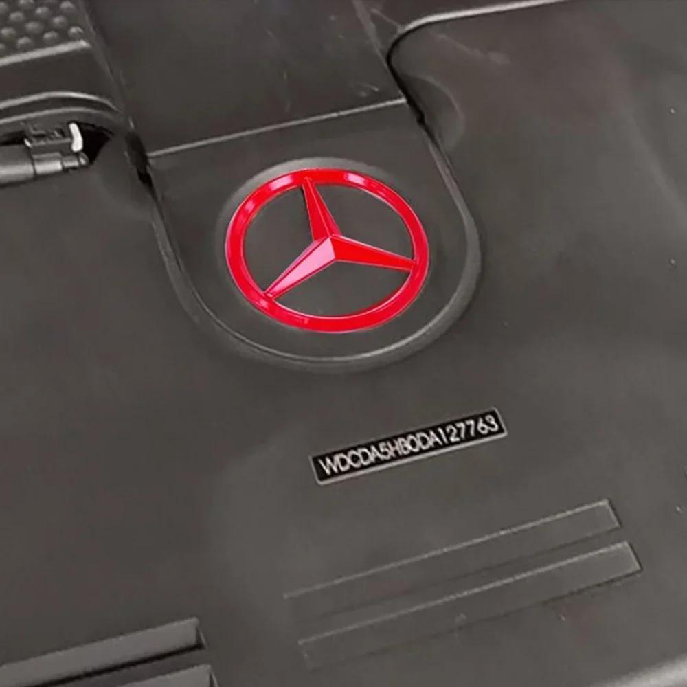 JCG1 Metal Car Logo Sticker Engine Cover Logo Decal Mercedes Benz A C E-Class W246 W203 W204 W205 W211 W212 W213 C63 E300 W176
