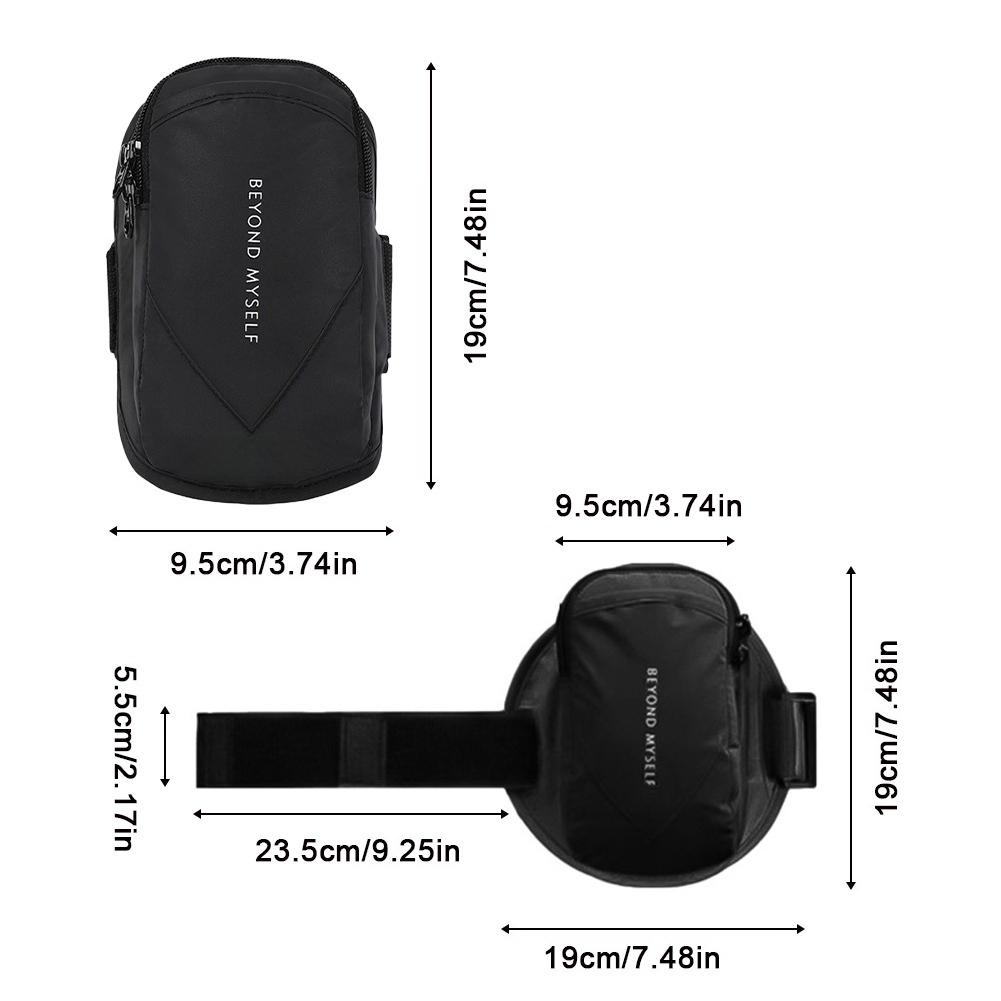 Multifunctional Running Armband Waterproof and Sweat-Resistant Mobile Phone Storage Pouch Reflective Design for Night Running