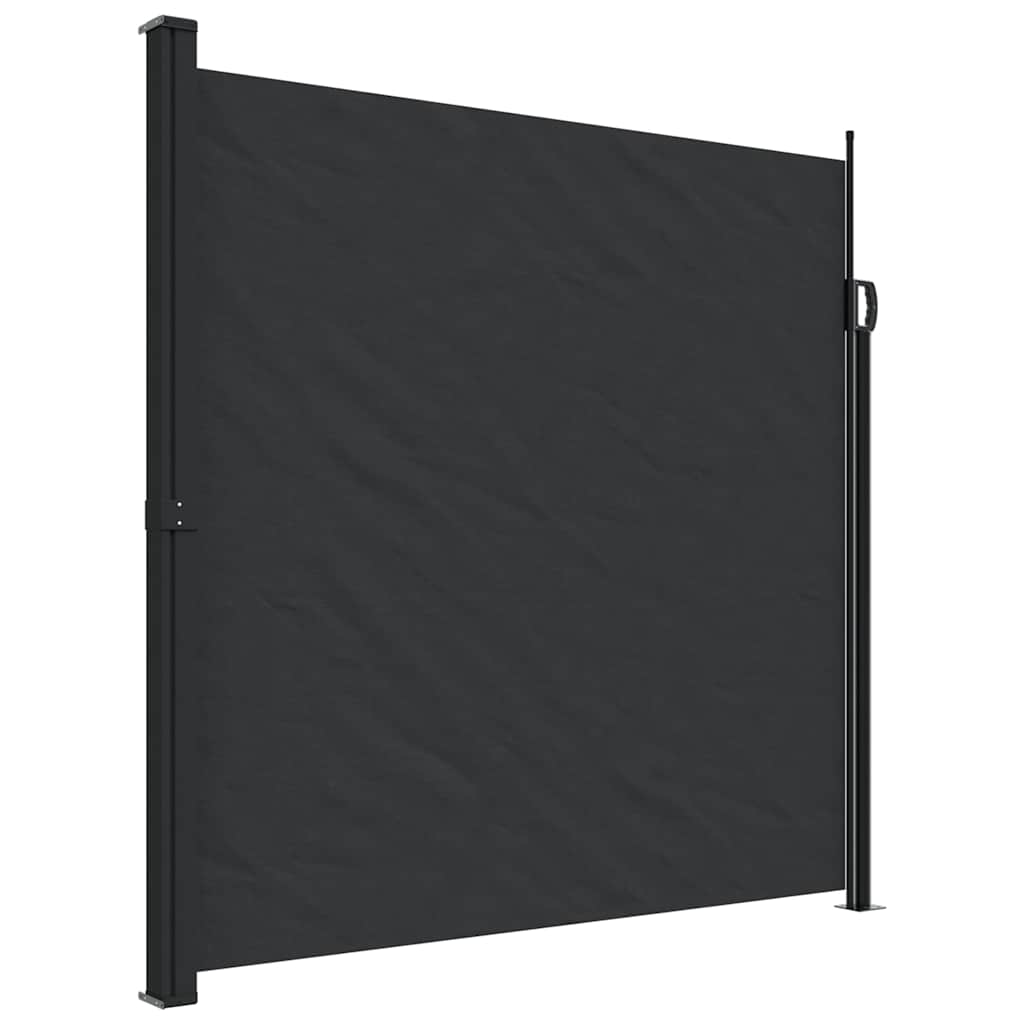 Einziehbare Seitenmarkise Schwarz 200x500 cm