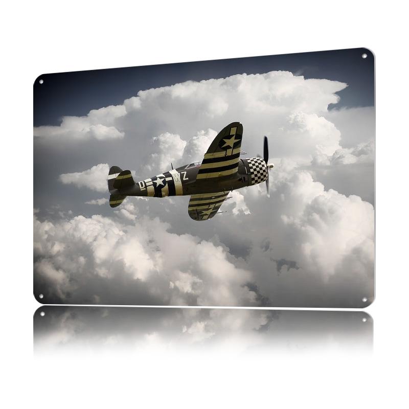 USAF P Thunderbolt Metal Poster Customized Wall Art Retro Vintage Metal Signs for Man Cave Bedroom Decoration Room Accessories