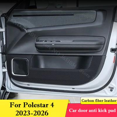 Für Polestar 4 2026-2026 Auto Tür Anti-Tritt-Matte PU-Leder Innenraum Schutzmatten Schmutzabweisender Dekorationsaufkleber Auto Zubehör