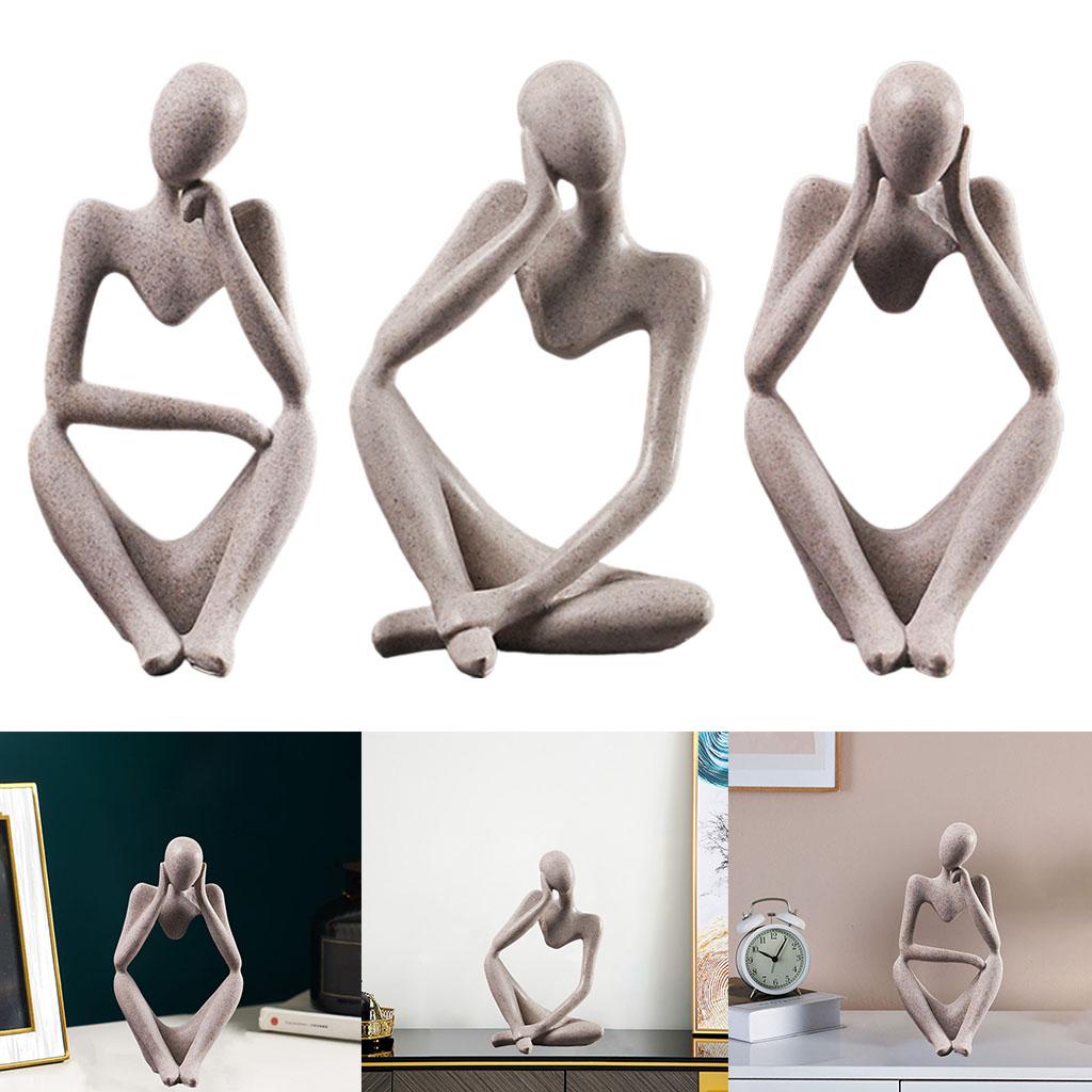 Abstract Thinker Statues Resin Figurine Characters Sculpture Craft Ornaments