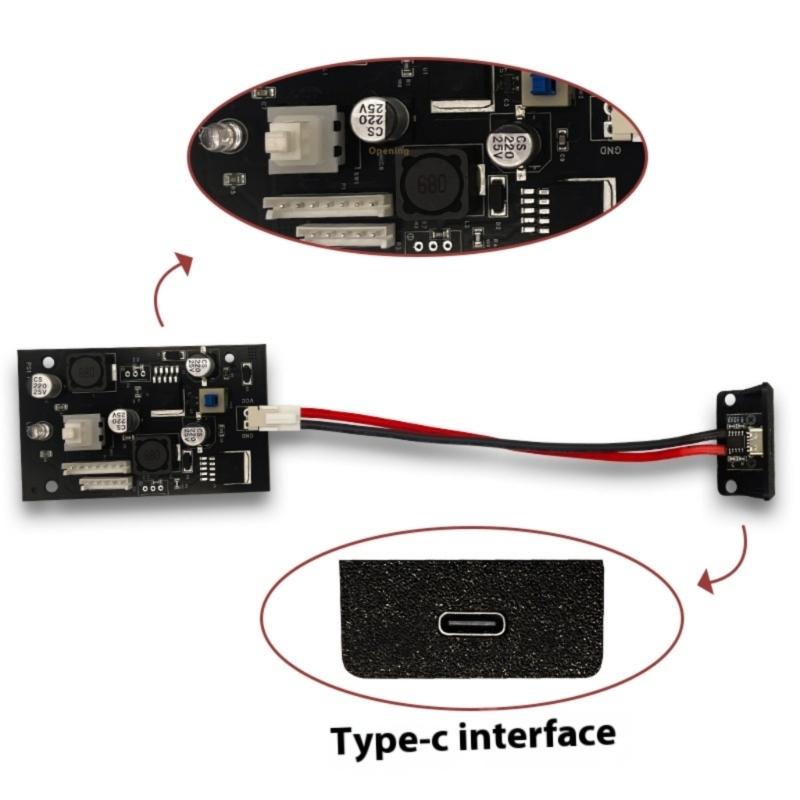 Replacement Power Supply Board Type C Port for PS1 Reduces Internal Heat Extends Console Lifespan Gaming Accessories