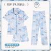 Soft Waxy Rabbit Pajamas Women's Japanese Milk Gentle and Cute Cartoon Girly Casual Short-sleeved Loungewear Three-piece Set