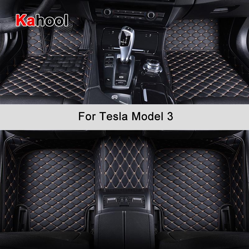

KAHOOL Custom Car Floor Mats For Tesla Model 3 Auto Accessories Foot